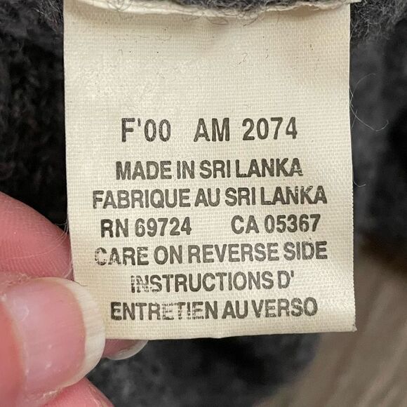 Vintage Columbia 100% Shetland Wool Size Large Gray Grandpa V Neck Sweater - Picture 6 of 6